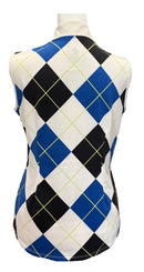 Jofit White, Blue & Black Plaid Women’s Sleeveless Golf Top Size S-2