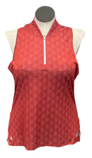 Adidas Red Triangle 1/4 Zip Sleeveless Athletic Top Size XL-1