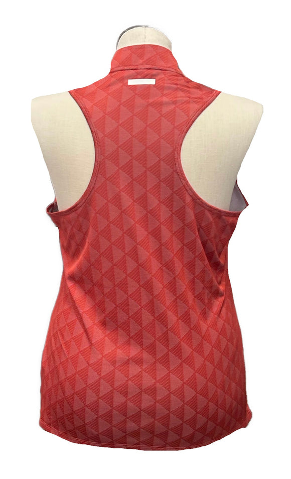 Adidas Red Triangle 1/4 Zip Sleeveless Athletic Top Size XL