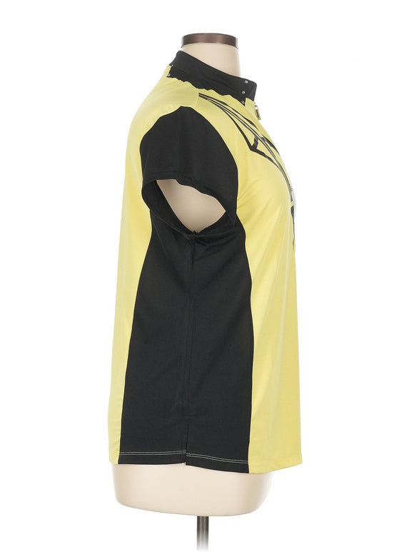 Jamie Sadock Women's Yellow & Black Cap Sleeve Golf Top Size XL MSP$95