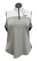 New Lady Hagen Gray Color Block Sleeveless Golf Polo Size XXL-1