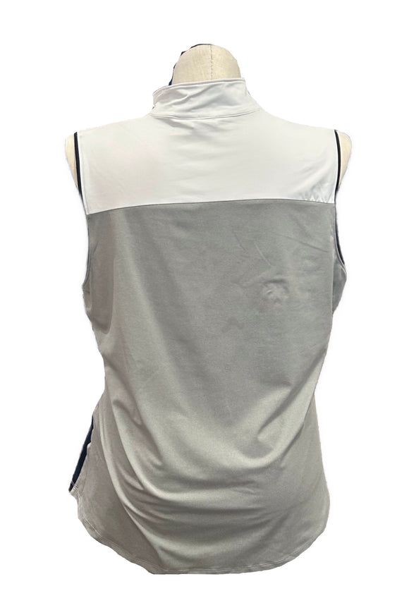 New Lady Hagen Gray Color Block Sleeveless Golf Polo Size XXL