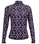 New Adair Navy, Red & Purple Print Women's Golf Pullover Size M MSP$98-1