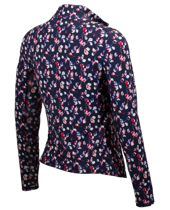 New Adair Navy, Red & Purple Print Women's Golf Pullover Size M MSP$98