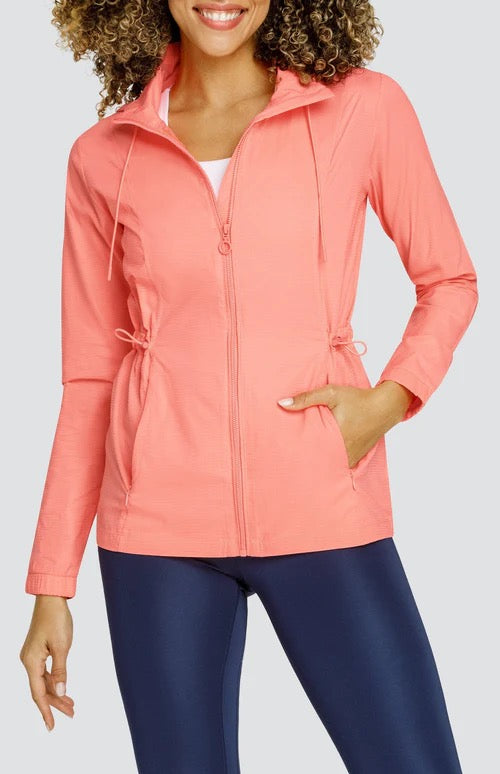 New Tail Activewear Nola Golf Jacket - Melon Punch MSP$96