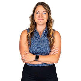 New 2Putt Women's Starry Night Sleeveless Golf Polo - 0