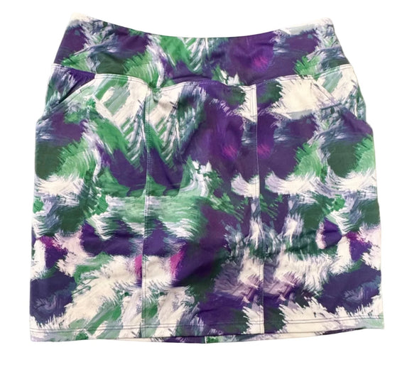 New Amy Sport Dark Watch Abstract Monarch Beach Golf Skort MSP$160