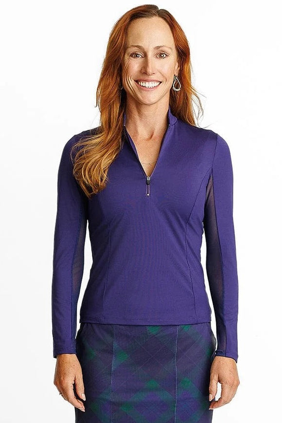 New Amy Sport Katelyn Long Sleeve Golf Top - Regal MSP$144