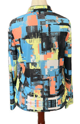 Jamie Sadock Sunsense Multicolored Long Sleeve Golf Top Size L MSp$99 - 0
