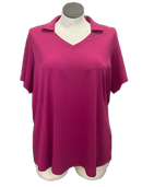 Lady Hagen Cranberry Short Sleeve Golf Polo Size 2X-1