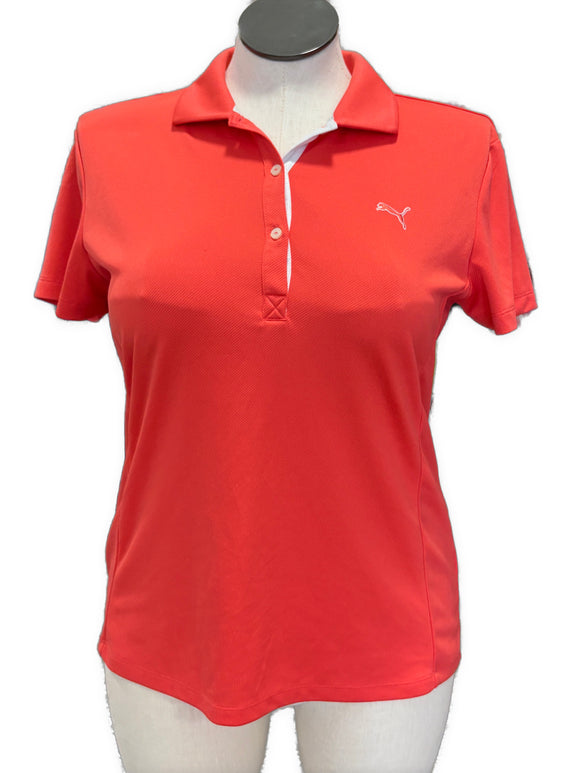 Puma Women's Orange Golf Polo Size XL