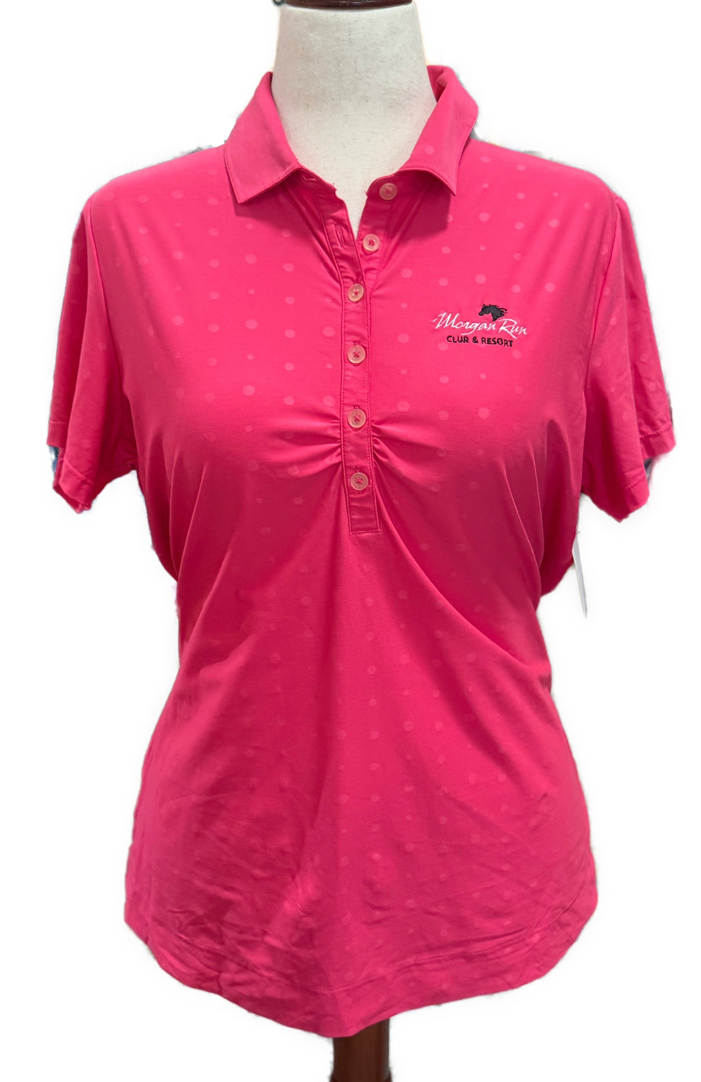 hot pink nike golf shirt