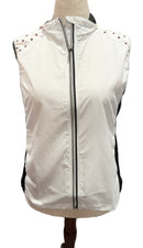 New Abacus Ladies Formby Stretch Windvent Golf Vest- White Stars MSP$98-1