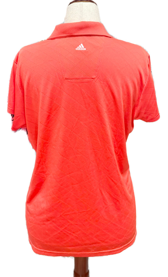 New Adidas Climacool Bright Coral Polo w/ Logo Size XL MSP $60