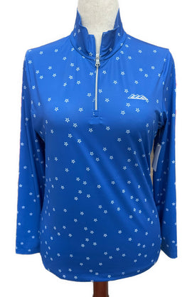 Lohla Sport Blue Golf Pullover with Star Pattern Size L MSP $150