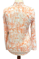 San Soleil Women's White & Coral Longsleeve Sun Shirt Size L-2