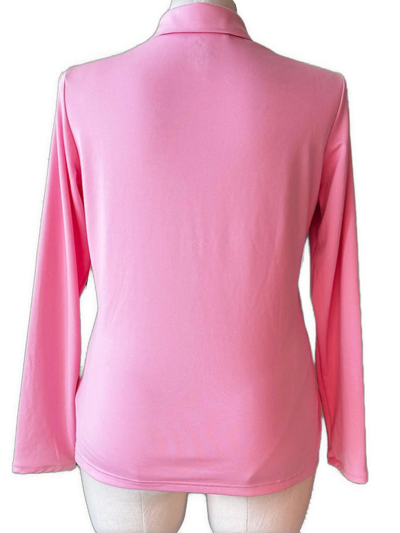 Adidas Pink Women's Long Sleeve Golf Polo Size XL MSP$55