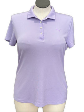 Puma Women's Purple Textured Golf Polo Size XL MSP$60