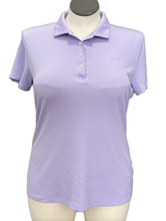 Puma Women's Purple Textured Golf Polo Size XL MSP$60