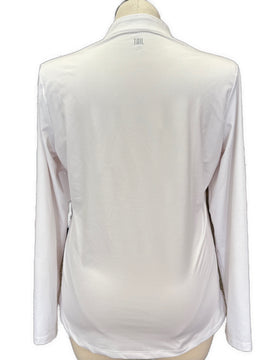 Tail Activewear White Long Sleeve Zip Mock Golf Top Size XL MSP$80 - 0