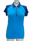 Annika by Cutter & Buck Turquoise & Navy Golf Polo w/Logo Size L-1