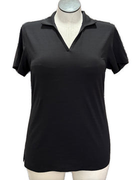 Puma Women's Black Heather Cloudspun Golf Polo Size L MSP$50 - 0