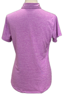 Under Armour Purple Heathered Women's Short Sleeve Top Size M - 0