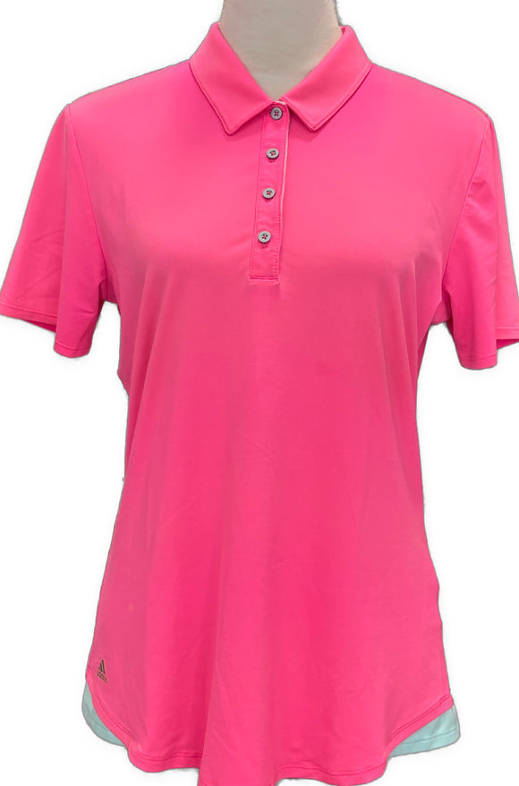 Adidas Hot Pink Women's Short Sleeve Golf Top Size M