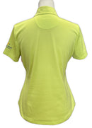 Greg Norman Women's Yellow Short Sleeve Top w/Navy Accents & Logo Size M-2