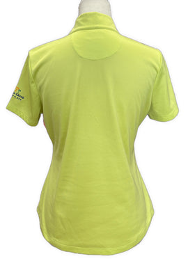 Greg Norman Women's Yellow Short Sleeve Top w/Navy Accents & Logo Size M - 0