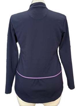 EP Pro Navy Women's Golf Pullover w/Purple & Green Accents Size L - 0