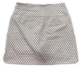 S.C. & CO. White w/Black Clover Pattern Women's Golf Skort Size M - 0