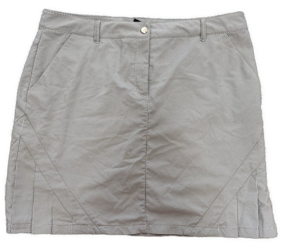 Nivo Black & White Mini Checkered Golf Skort Size 12