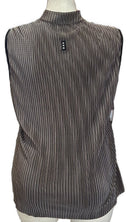 Jamie Sadock Tan & Black Crinkle Women's Sleeveless Golf Top Size XL-2