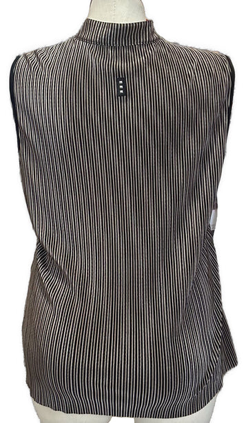 Jamie Sadock Tan & Black Crinkle Women's Sleeveless Golf Top Size XL - 0