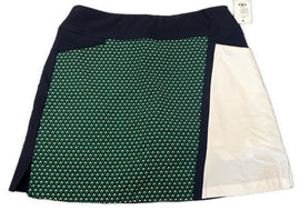 Lady Hagen Navy Green & White Patterned Women's Golf Skort Size L