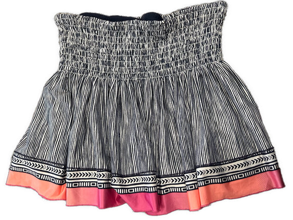 Lucky in Love Navy & White Striped Women's High Waist 15.5” Skort Size XL