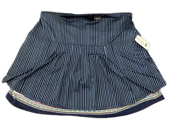 Lucky in Love Navy & White Striped Women's 16.5” Golf Skort Size XL