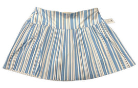 Lucky in Love Light Blue White & Navy Striped Micro Pleat 17” Skort Size XL