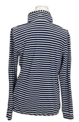 Vineyard Vines Navy & White Striped Women's Golf Pullover Size S MSP$118 - 0