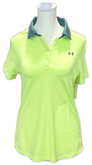 Under Armour Neon Yellow Women's Short Sleeve Golf Top Size S-1