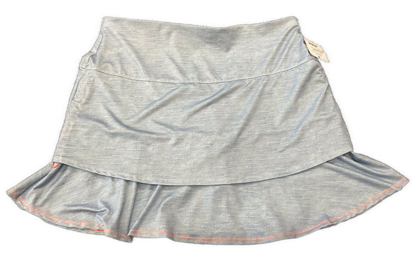 Lucky in Love Light Blue Heather Women's 17” Golf Skort Size L