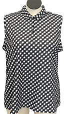 Nike Black & White Print Women's Sleeveless Golf Top Size XXL-1