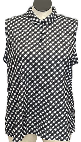 Nike Black & White Print Women's Sleeveless Golf Top Size XXL