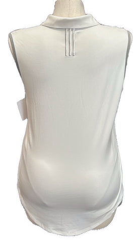 Adidas White Sleeveless Golf Top w/Gray Accents & Logo Size XL - 0