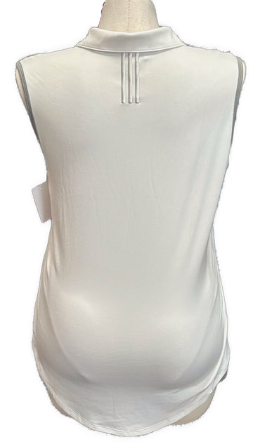 Adidas White Sleeveless Golf Top w/Gray Accents & Logo Size XL - 0