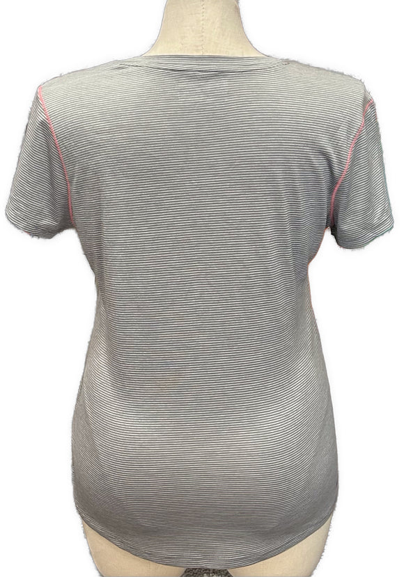 RBX Gray Striped Women's T-shirt Size XL