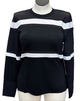 New Tail Activewear Black Long Sleeve Top w/Mesh Inserts Size XL MSP$72