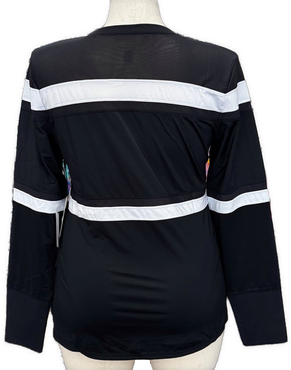 New Tail Activewear Black Long Sleeve Top w/Mesh Inserts Size XL MSP$72