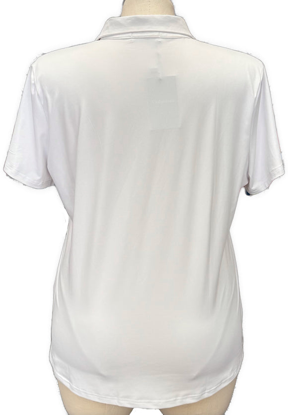 New Vidusou White Short Sleeve Golf Polo Size XL